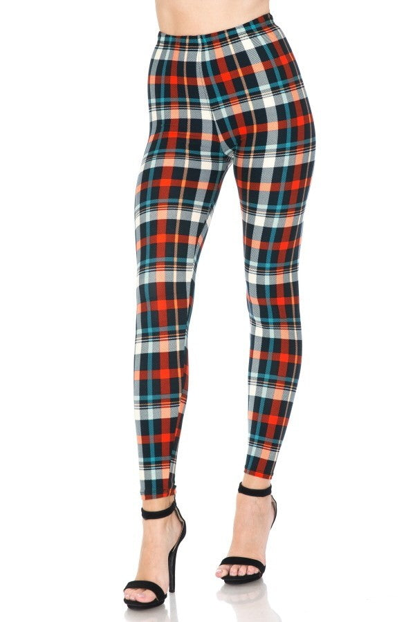 Multi Printed High Waist Leggings with An Elasticized Waistband