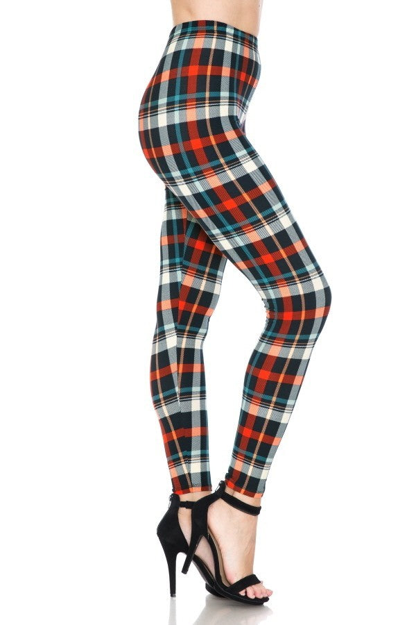 Multi Printed High Waist Leggings with An Elasticized Waistband