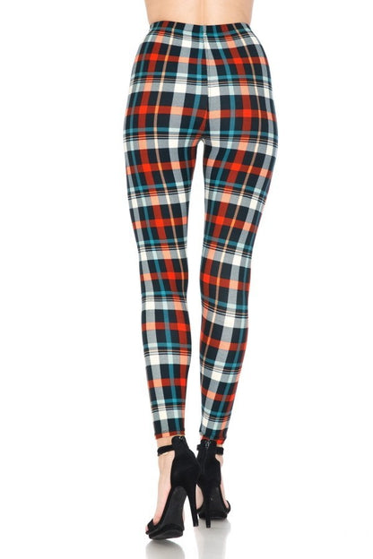 Multi Printed High Waist Leggings with An Elasticized Waistband