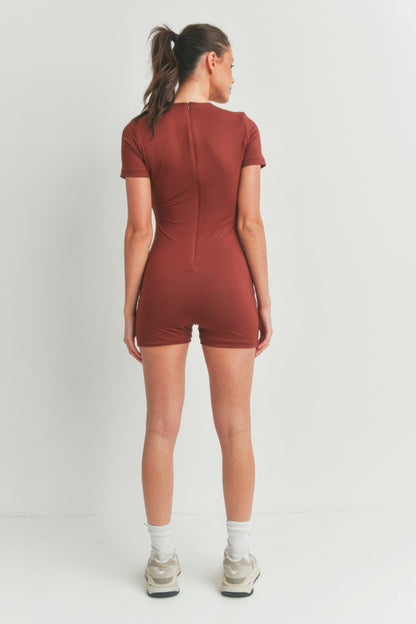 Solid Color Bodycon Jumpsuit