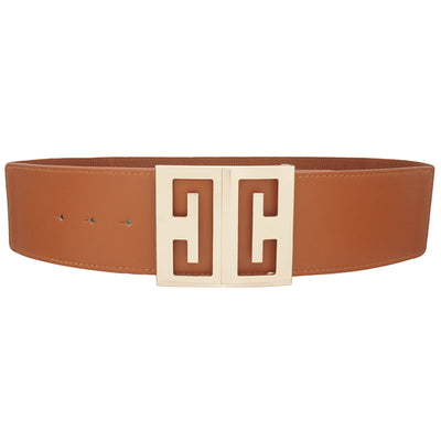 Mirror Cut Out Square Buckle Belt