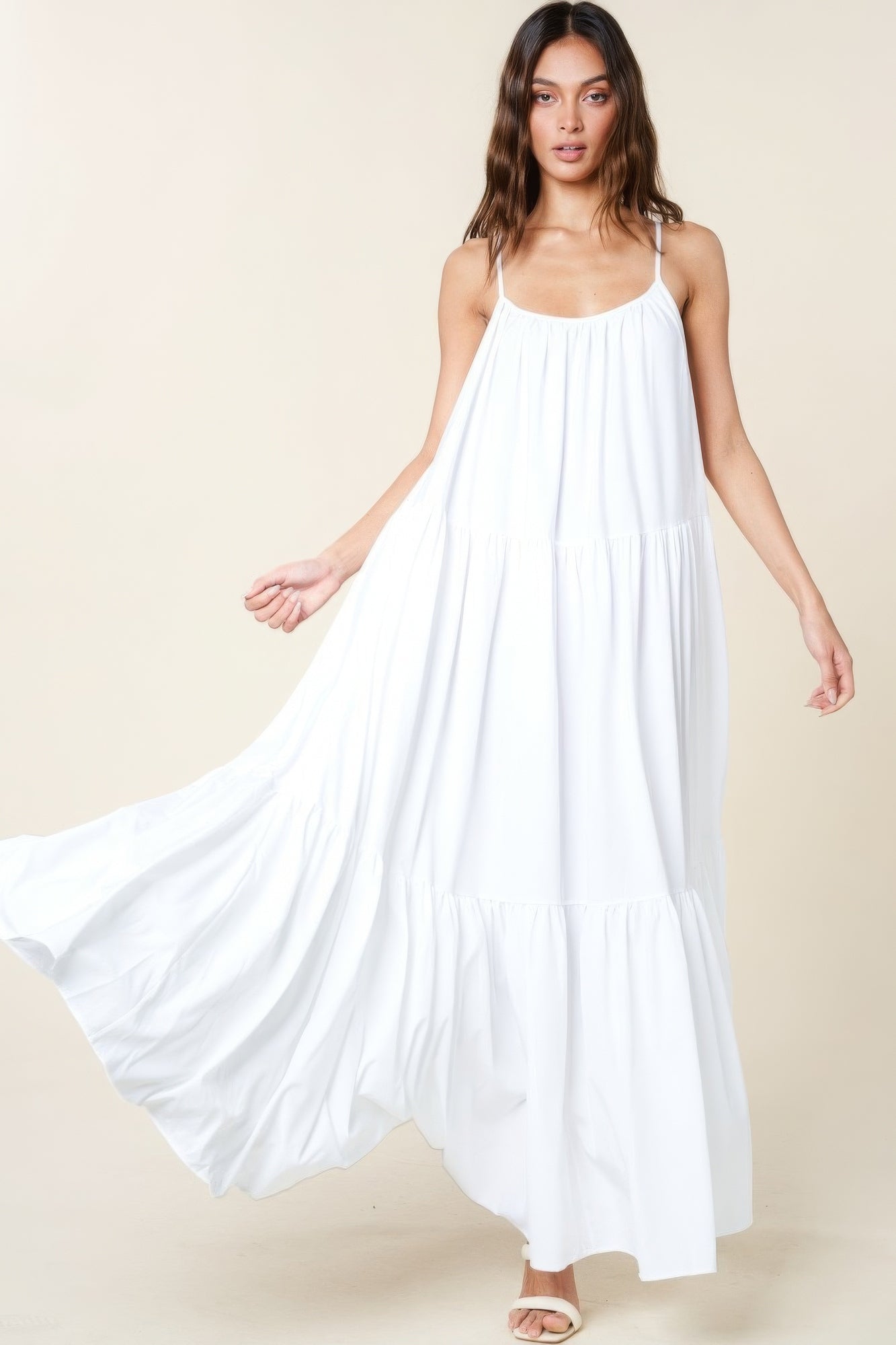 A-Line Maxi Sun Dress With Pockets