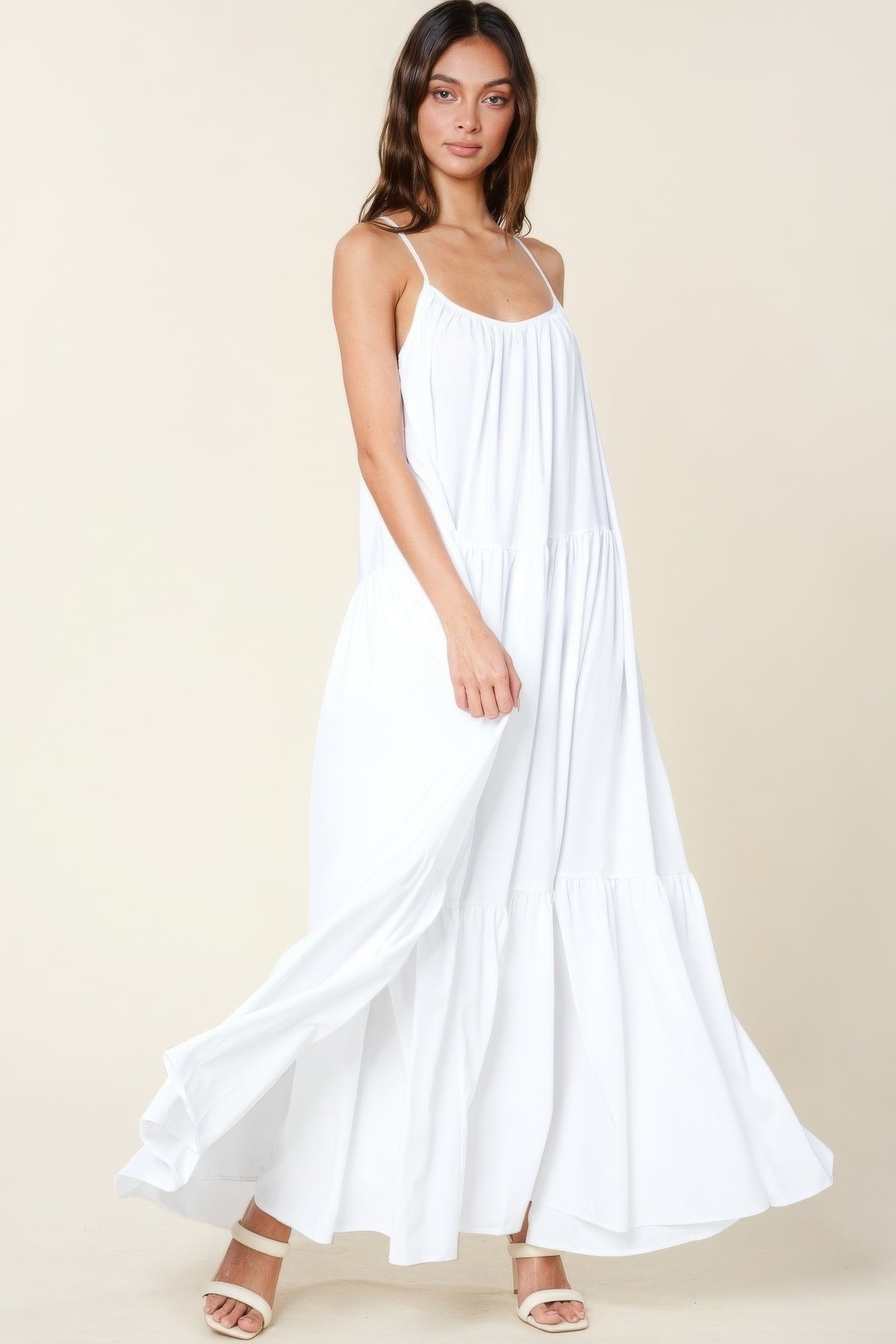 A-Line Maxi Sun Dress With Pockets