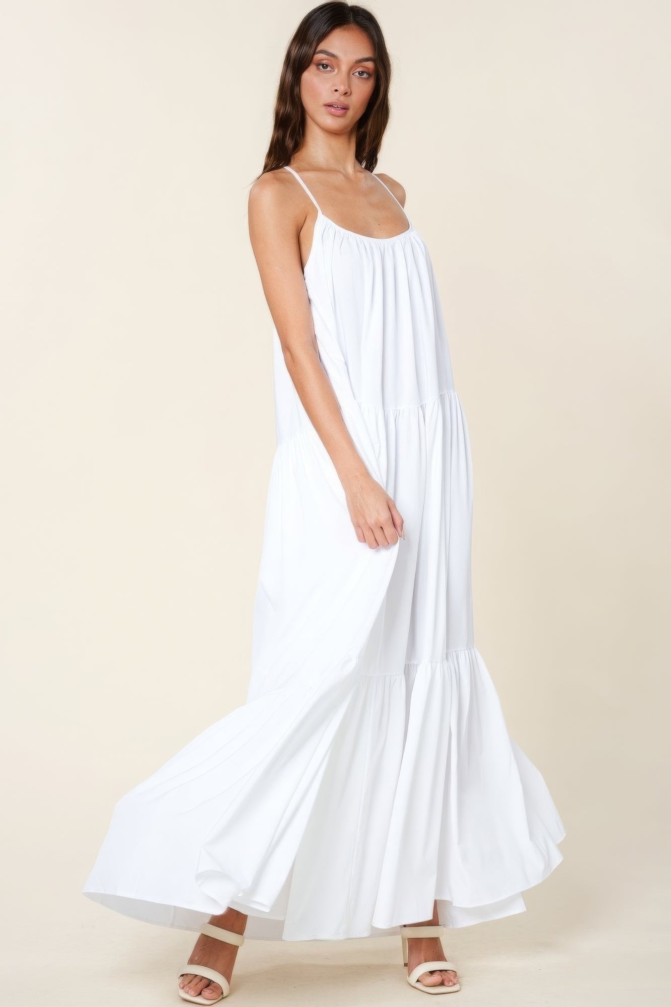 A-Line Maxi Sun Dress With Pockets