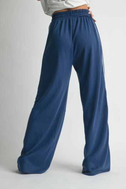 Cotton Relaxed Fit Drawstring Wide Leg Pants