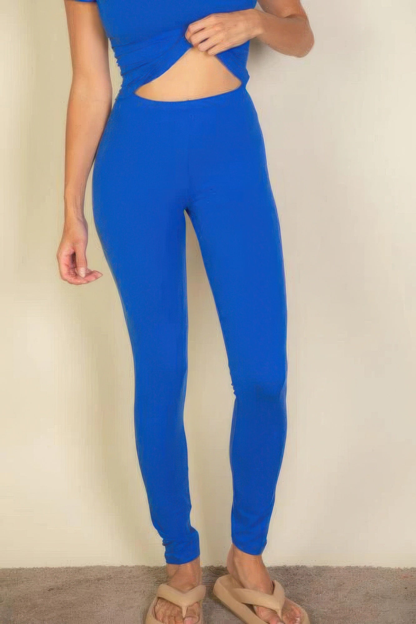 Medium Weight Stretchy Basic Solid Leggings