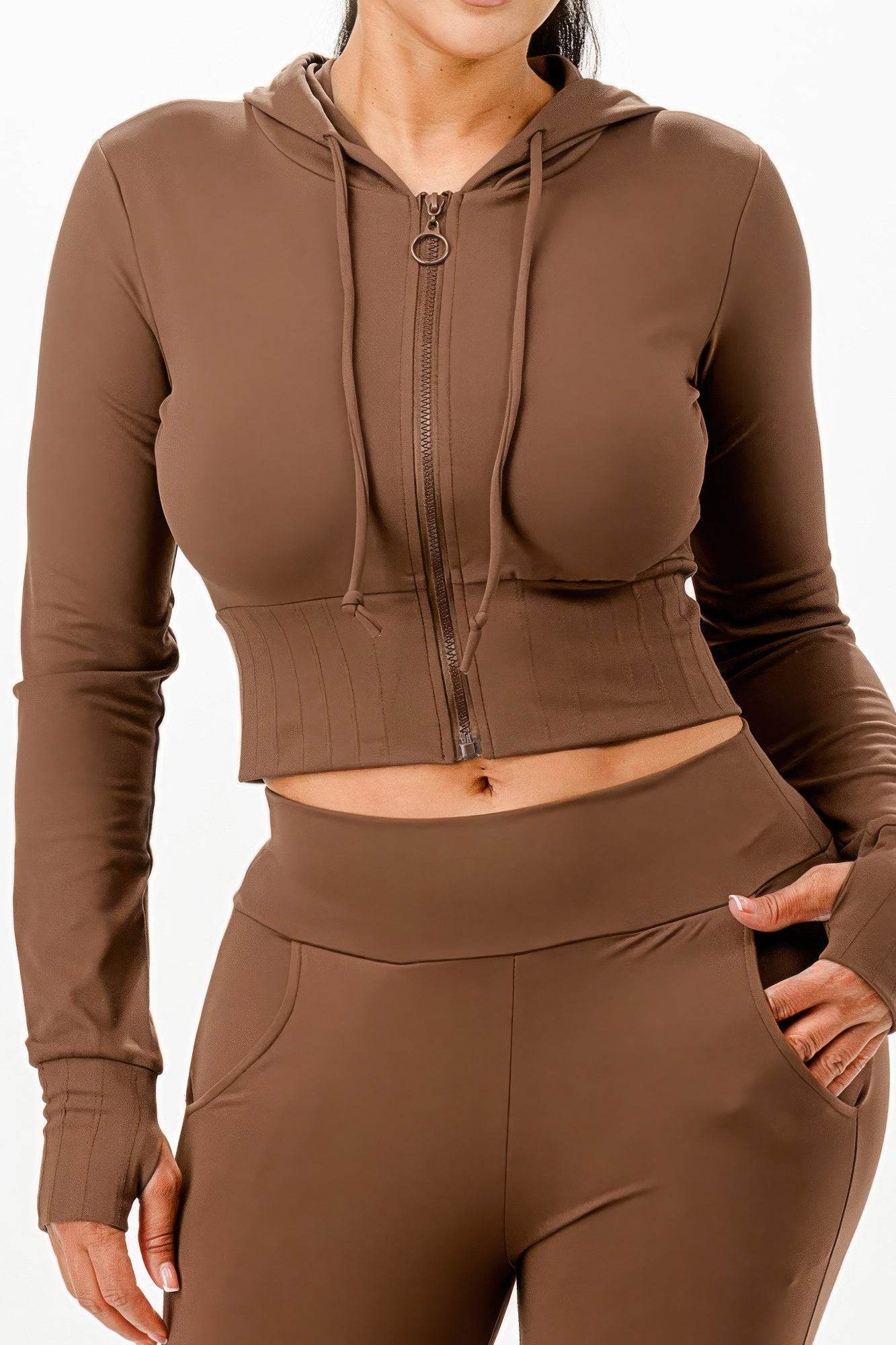Butter Soft Crop Hoodie And Flare Pants Set - Fashions Envy