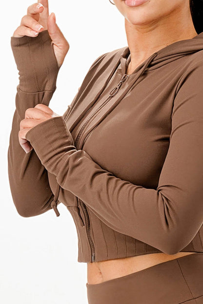 Butter Soft Crop Hoodie And Flare Pants Set - Fashions Envy