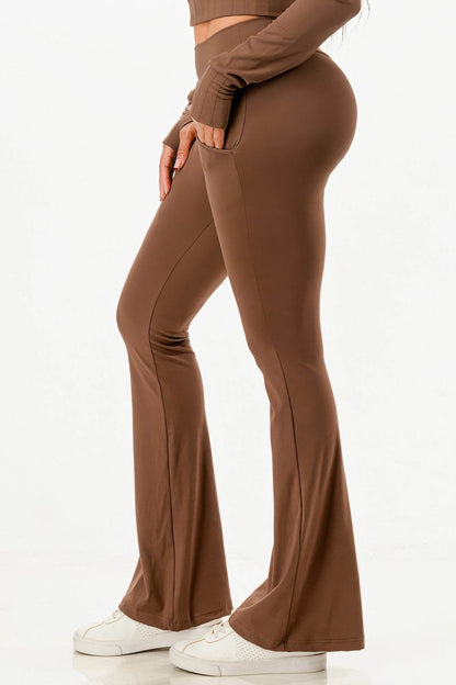Butter Soft Crop Hoodie And Flare Pants Set - Fashions Envy