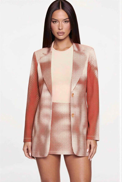 Notched Collar Mini Dress Blazer
