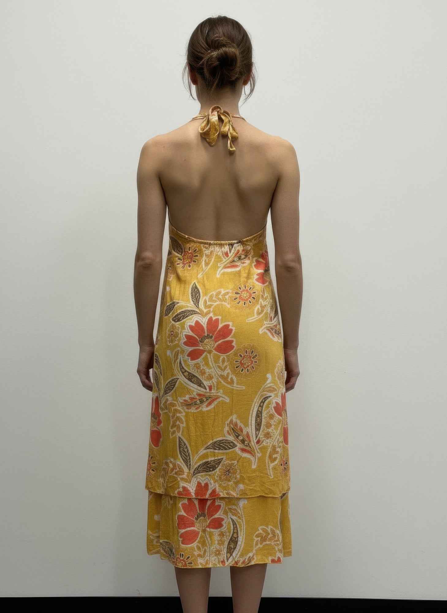 Floral Sleeveless Midi Dress