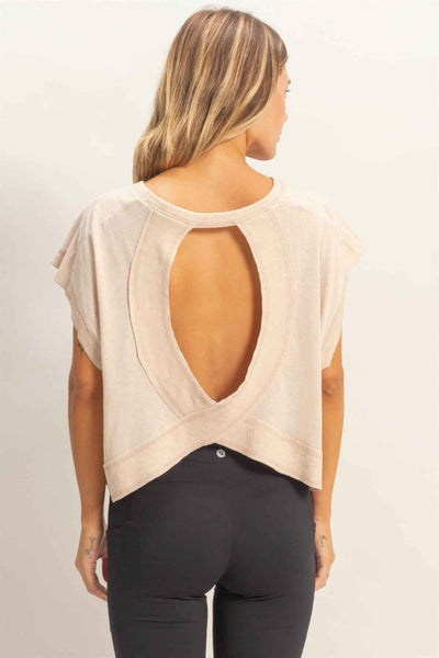 Boxy Crew Neck T-shirt - Relaxed Fit Top