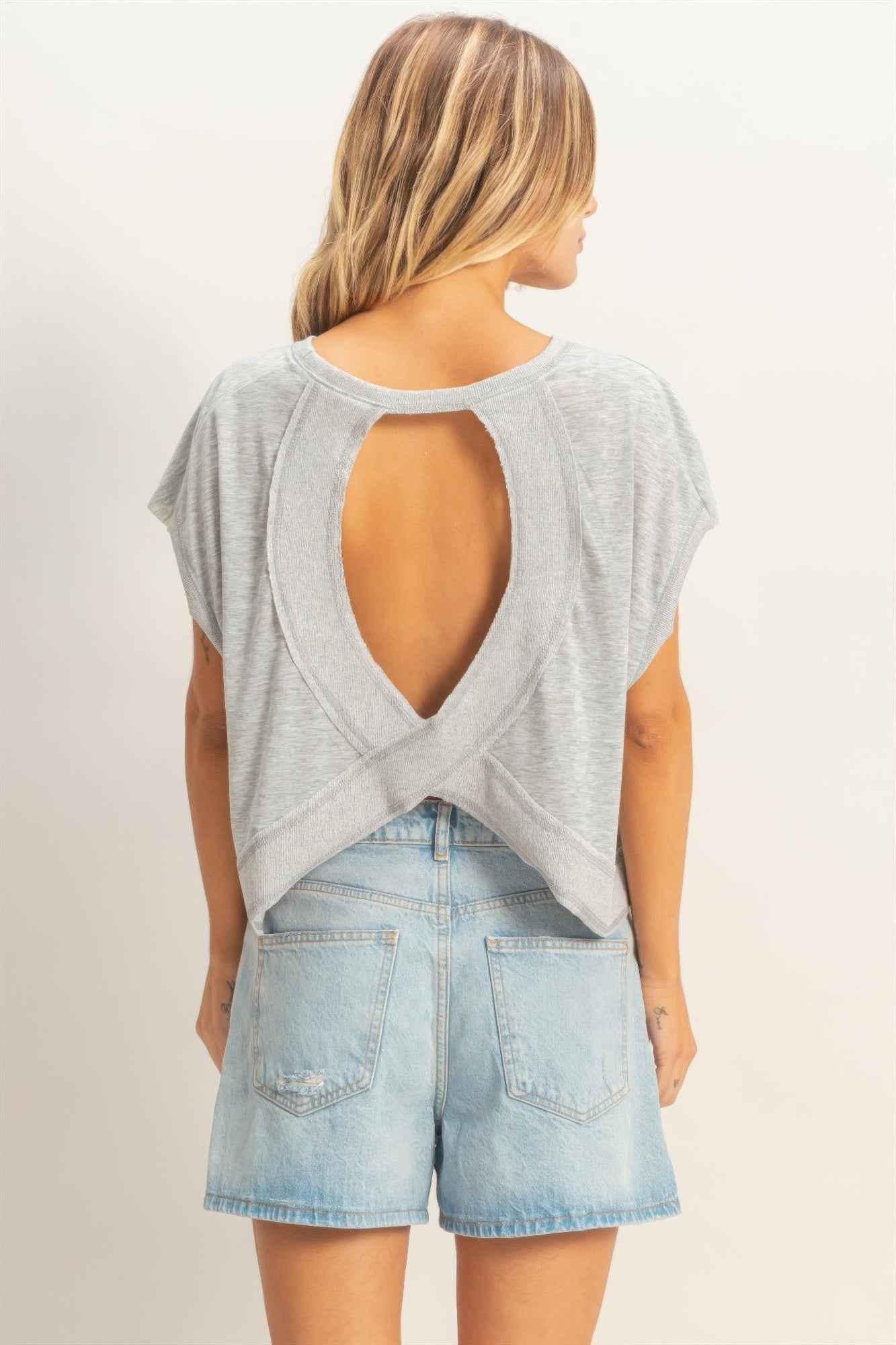 Boxy Crew Neck T-shirt - Relaxed Fit Top