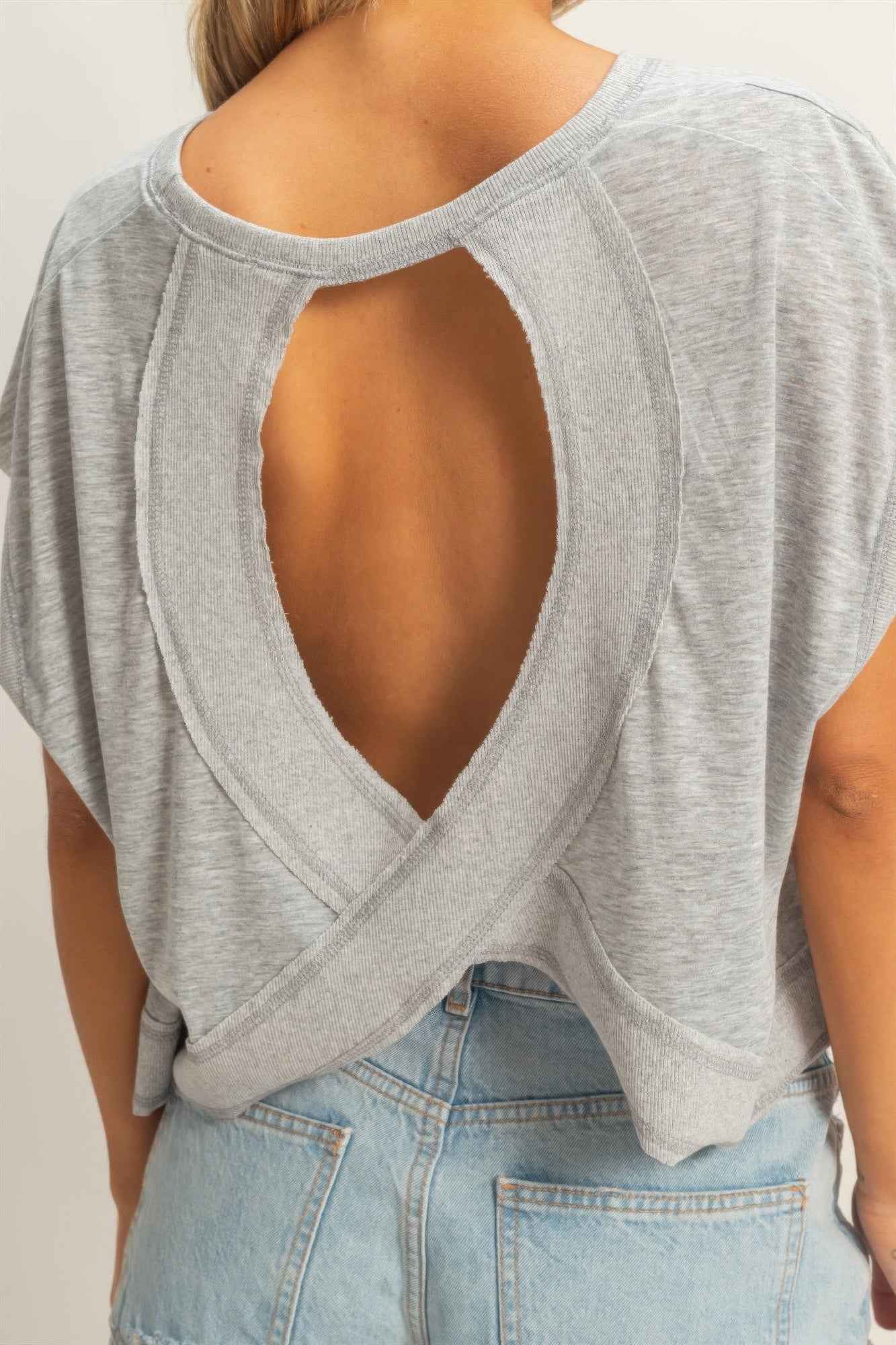 Boxy Crew Neck T-shirt - Relaxed Fit Top