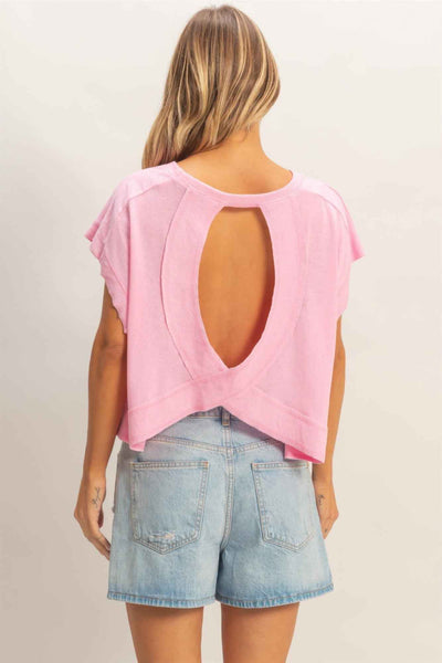 Boxy Crew Neck T-shirt - Relaxed Fit Top