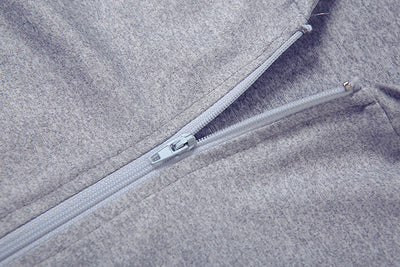 Gray Hoodie Shorts Set - Casual Two-Piece Outfit