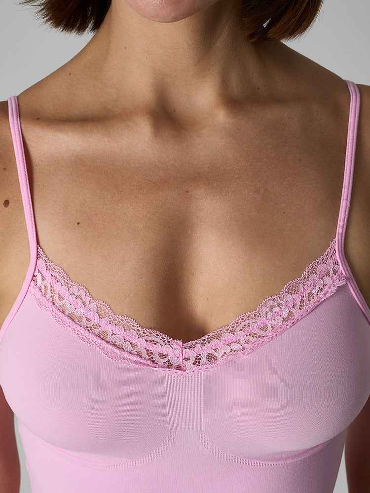 Seamless Sculpting Bodysuit - Sexy Lace Thong