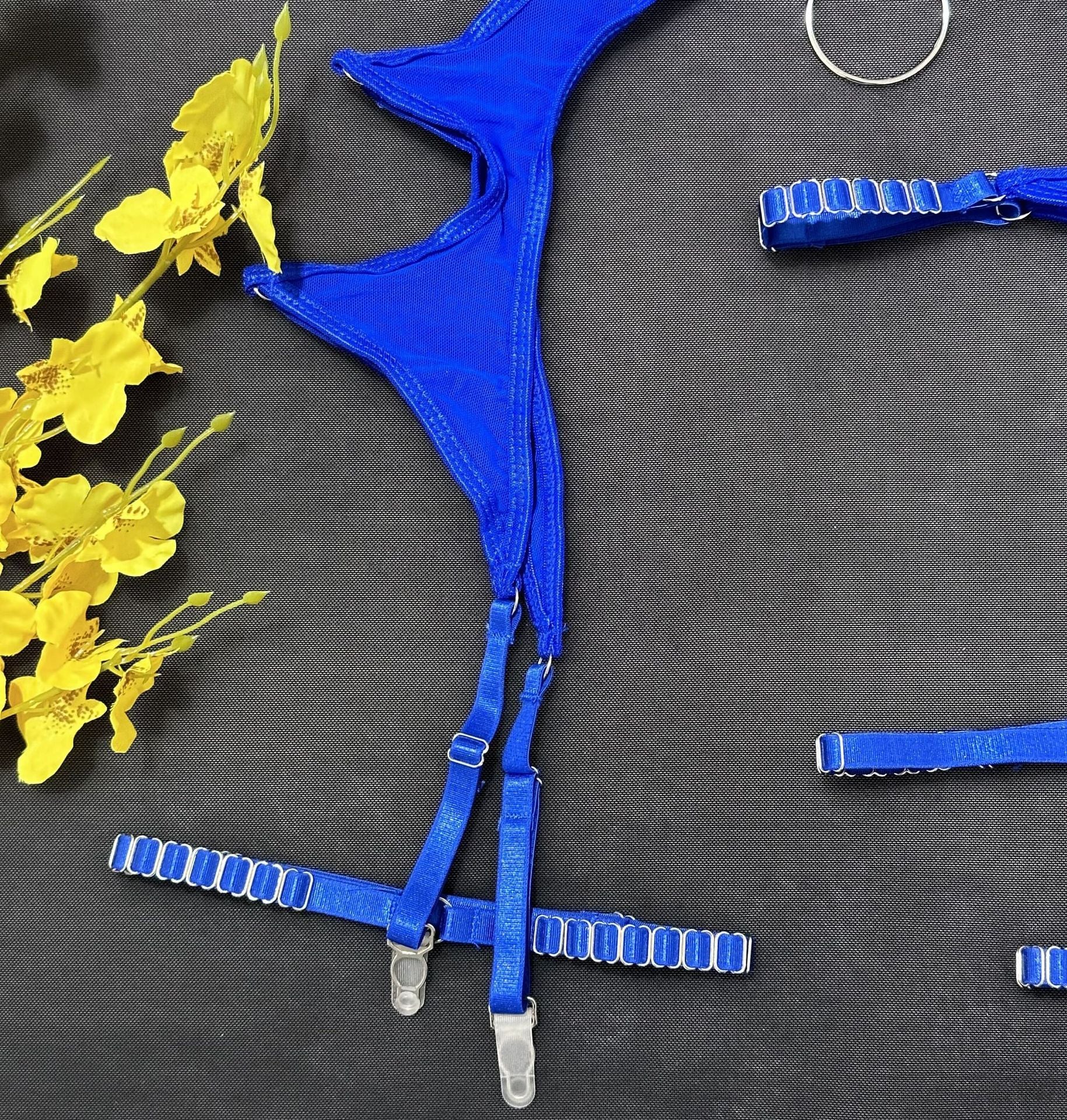 Mesh Lingerie Set - 3 Piece Body Shaping Underwire - Fashions Envy