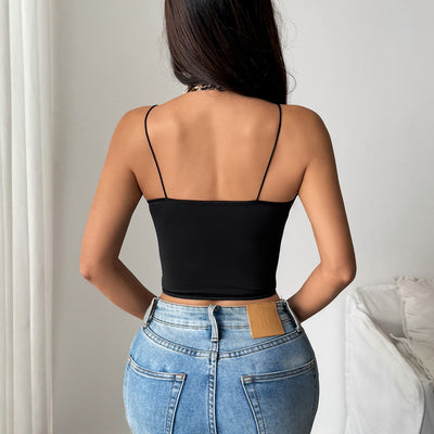 Leopard Print Crop Top - Halter Underwire Structured Style