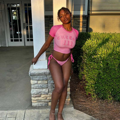 Three-Piece Bikini Set - Cover Up Swimsuit