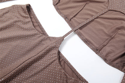 Backless Long Sleeve Dress - Hollowed Out Bodycon - Fashions Envy