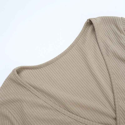 High-Slit Bodycon Maxi Dress - Elegant Hollow Leaf Sleeve