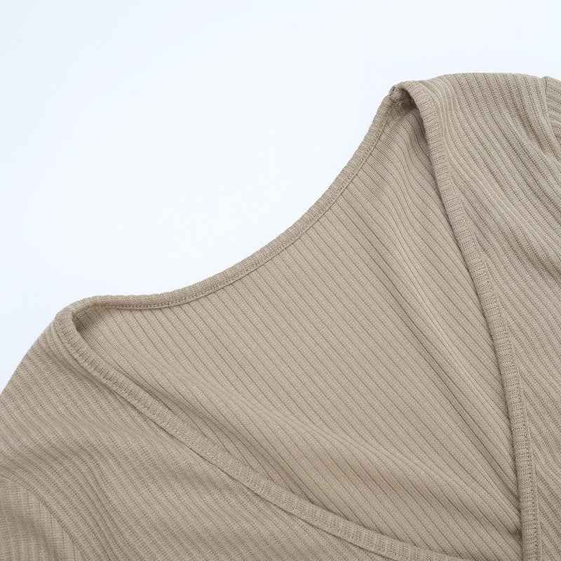 High-Slit Bodycon Maxi Dress - Elegant Hollow Leaf Sleeve