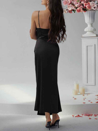 Halter Neck Maxi Dress - Sleeveless Evening Gown