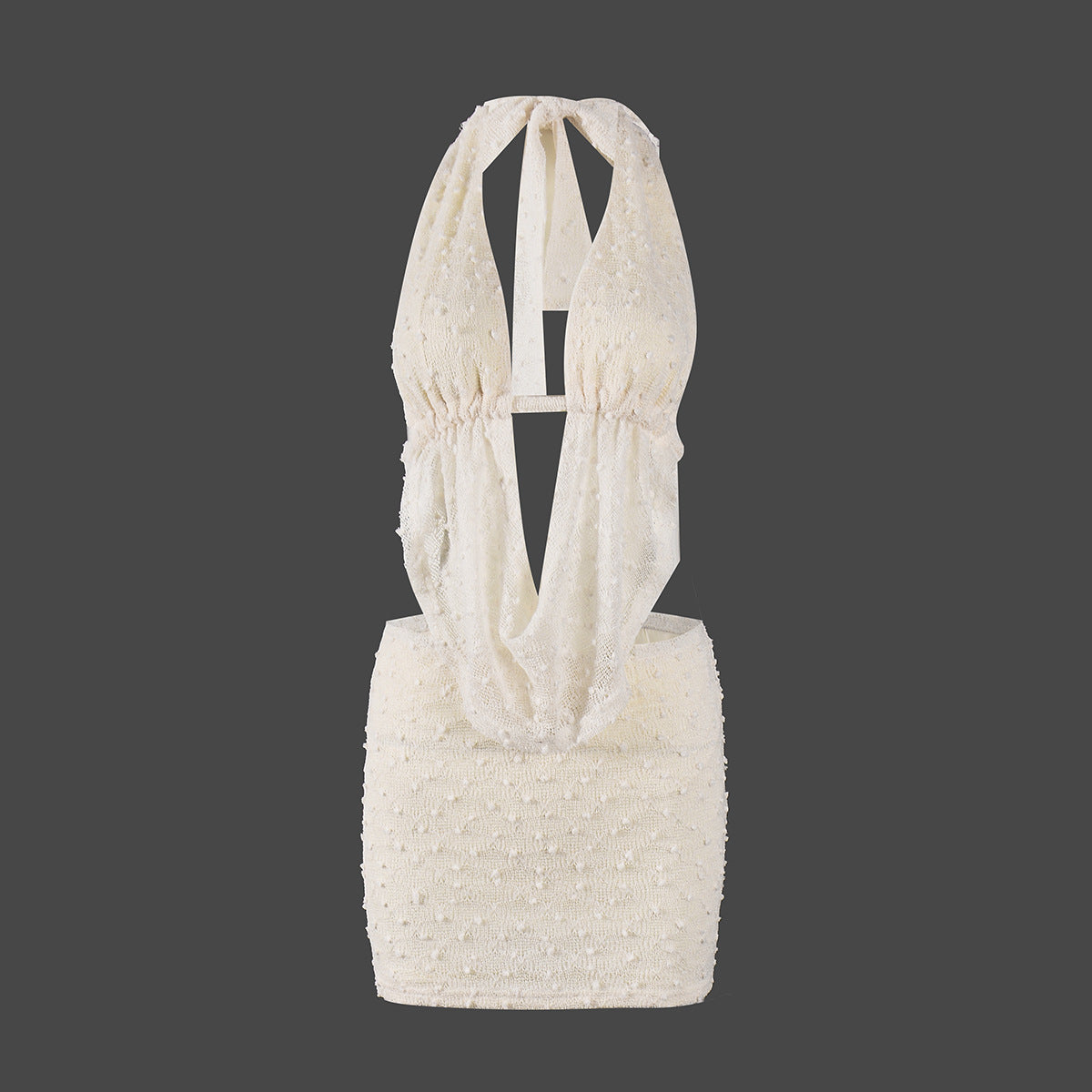 Backless Crop Top Set - Wrapped Mini Skirt Two-Piece - Fashions Envy