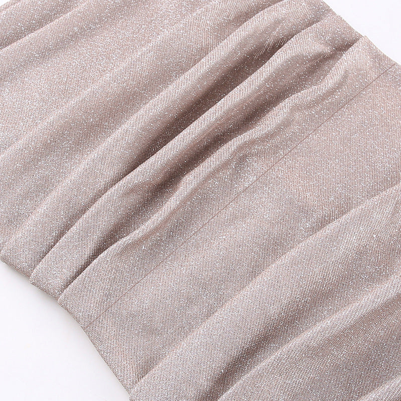 Spaghetti Strap Sequined Evening Dress - Sexy Party Gown