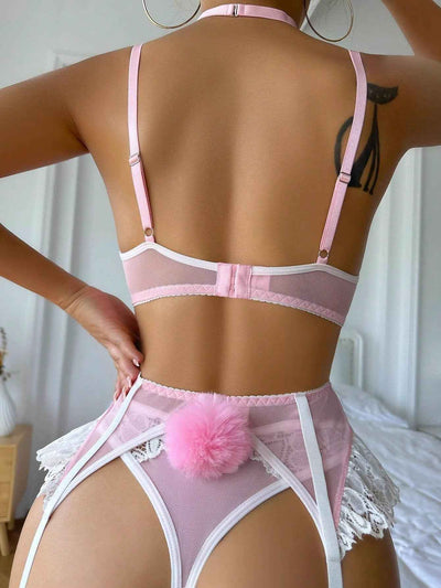 Sexy Maid Lingerie Set - Cottontail Lace Thong