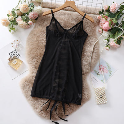 Mesh Lace Lingerie Bodysuit - Strapless Sheer - Fashions Envy