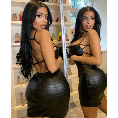 Backless Bodycon Mini Dress - Halter Party Style - Fashions Envy