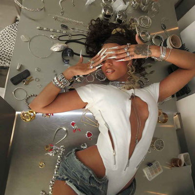 Zipper Sexy Cut-Out Bodysuit -  Bodycon Short Sleeve