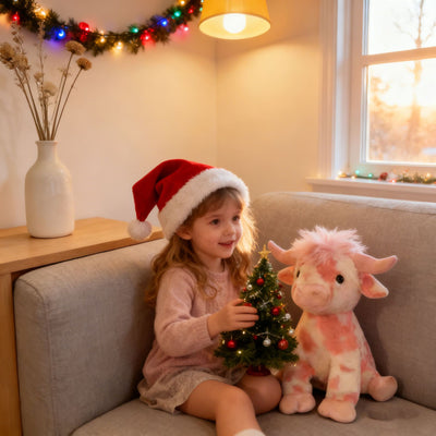 Pink Cow Plush Valentine's Day Plush Toy - Fashions Envy