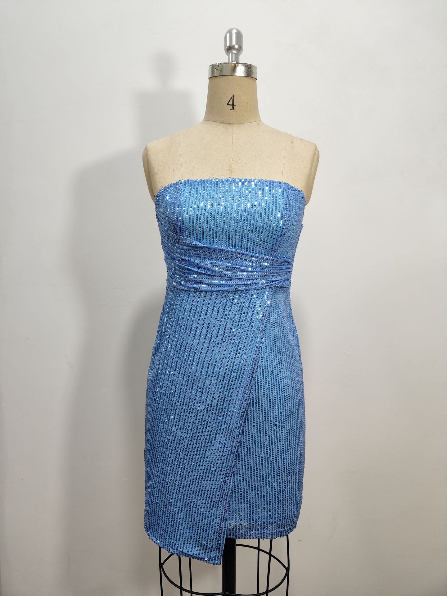 Sexy Sequin Bodycon Dress - Strapless Party Gown