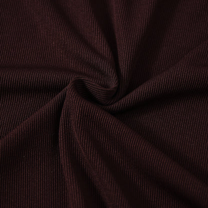 Crop Top and Skirt Set - Contrasting Mini Dress Outfit