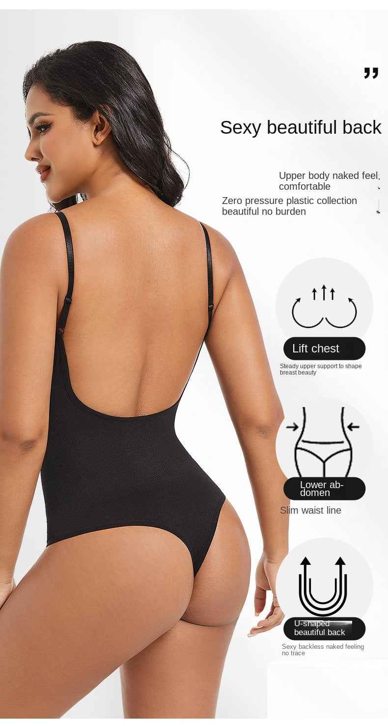 Backless Shapewear Thong Bodysuit - Butt Lifting Bodyshaper