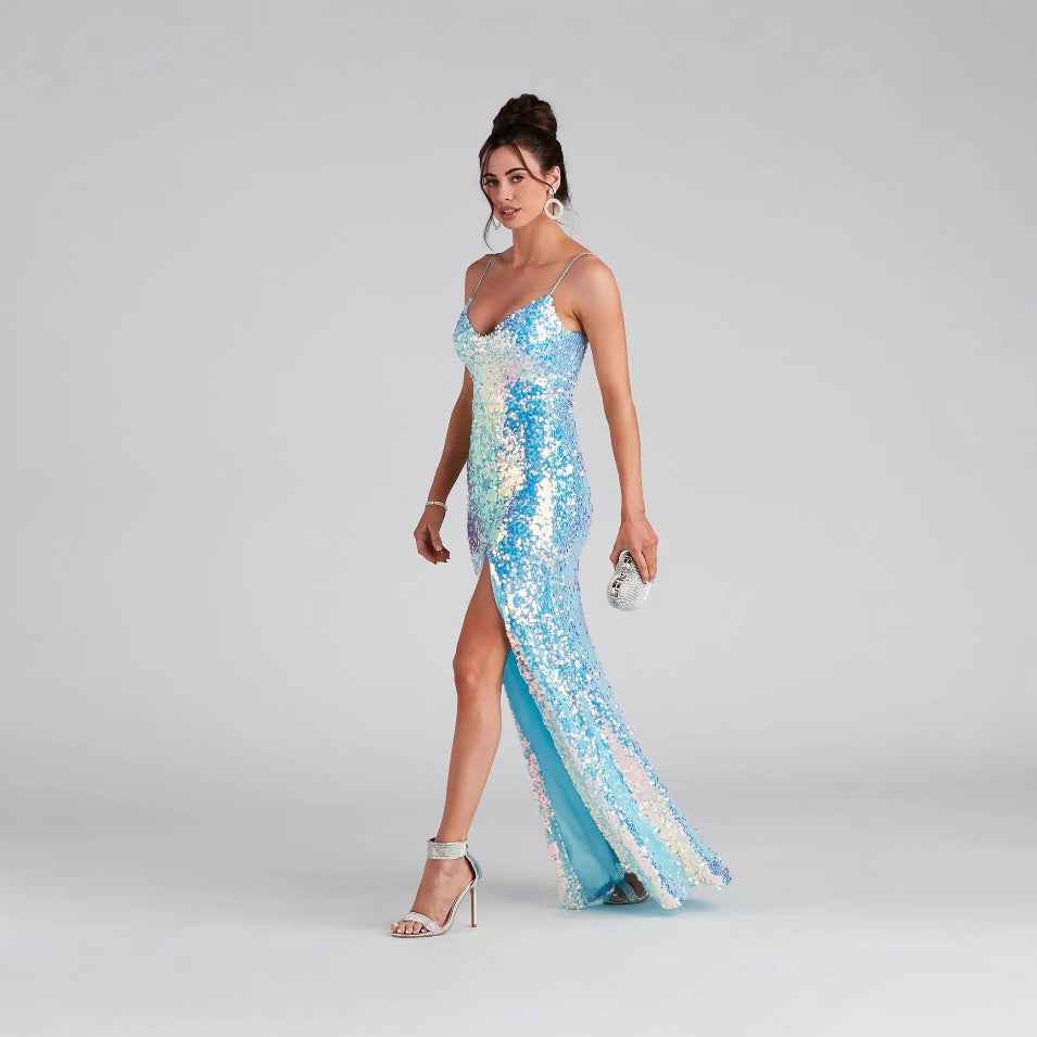 Split camisole women's dress
