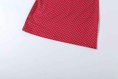 Polka Dot Mini Dress - Sweetheart Neckline Bodycon Red
