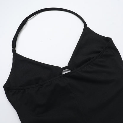 Halter Jumpsuit - Casual Cutout Sleeveless Slim Fit