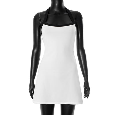 Sexy Backless Bodycon Mini - Halter Tennis Dress