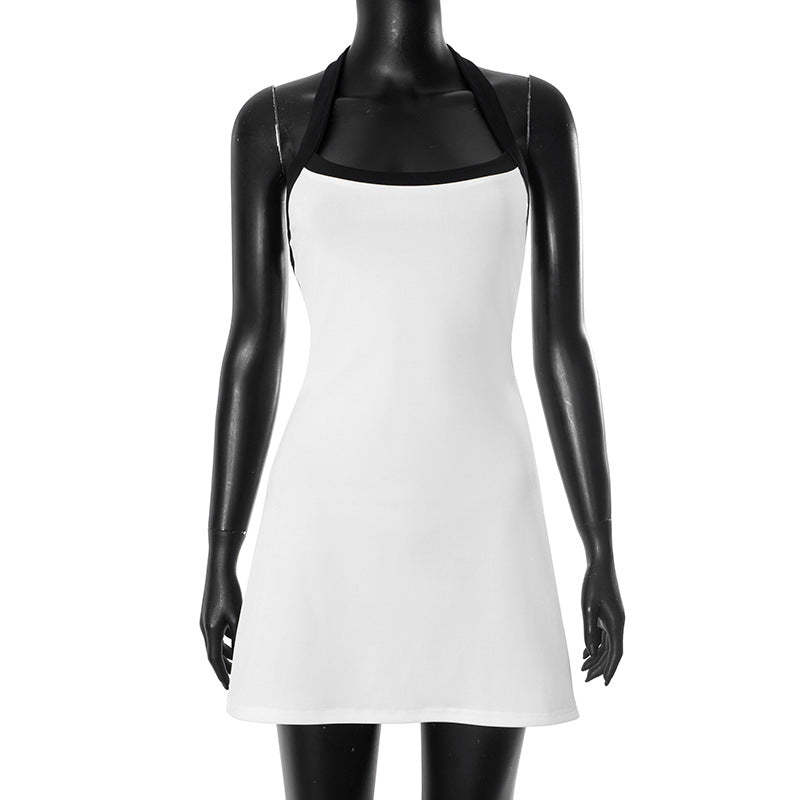 Sexy Backless Bodycon Mini - Halter Tennis Dress