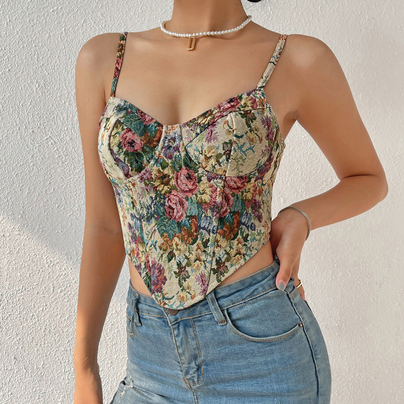 Street Vintage Retro Flower Style Camisole