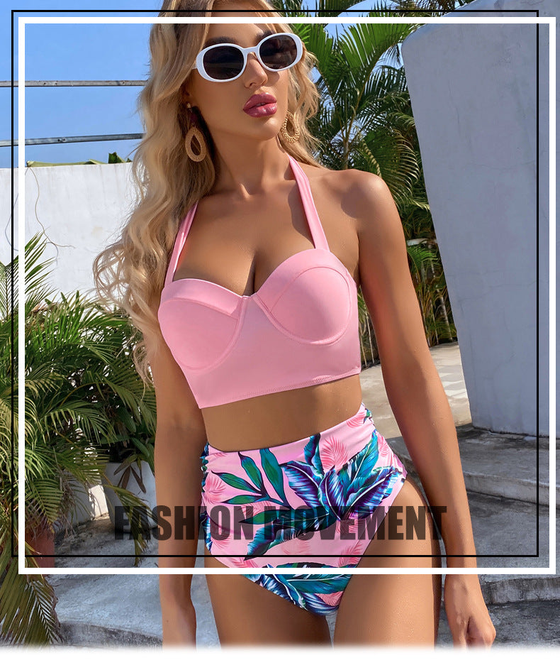 High Waist Bikini Set - Underwire Support Sculpting Two Piece