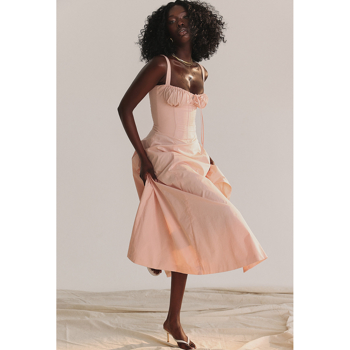 Backless Sundress - Camisole Midi Vacation