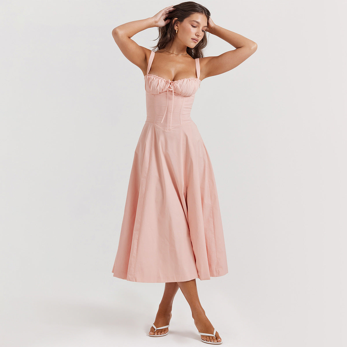 Backless Sundress - Camisole Midi Vacation