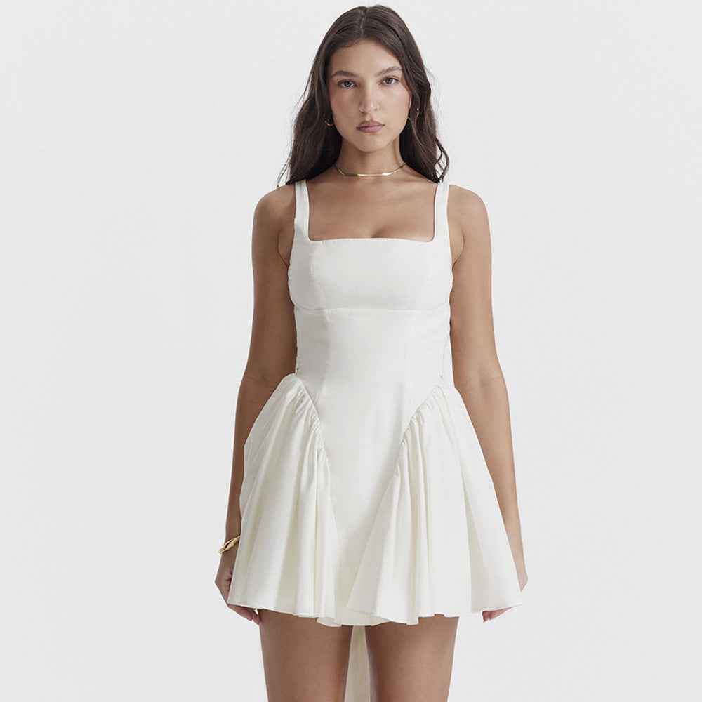 Halter Mini Dress - Butterfly Bow Back Romantic Style