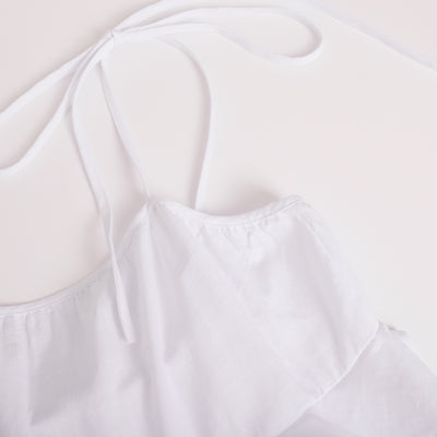 Summer Multi-layer Ruffled Mini Dress - Backless Adjustable Camisole