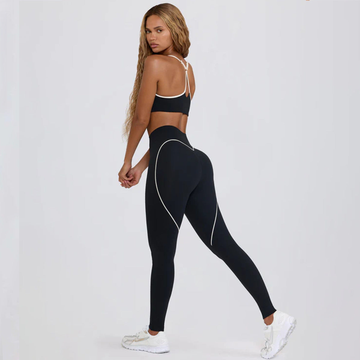 Yoga Activewear Set - Sports Bra Cropped Leggings
